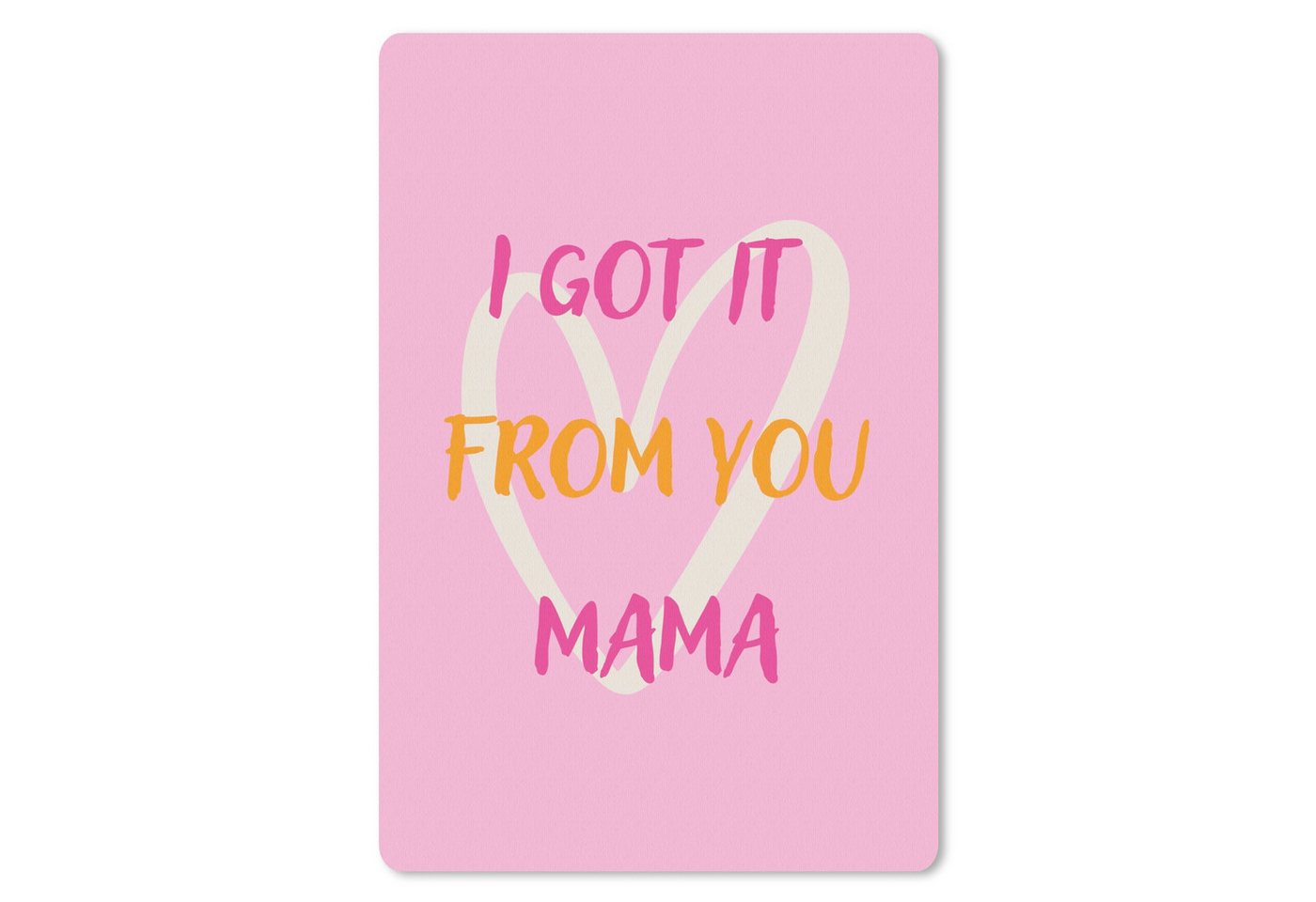 MuchoWow Mauspad Mutter - Zitat - Herz - Rosa (1-St), Maus Pad Klein, Gaming Zubehör, Büro Deko, 18x27 cm von MuchoWow