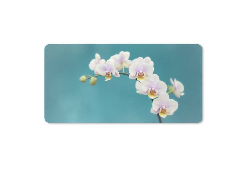 MuchoWow Mauspad Orchidee - Blumen - Pflanze - Weiß - Lila Pad (1-St), Mousepad Computer Mousepads - Maus Mat - Pad - Mausunterlage von MuchoWow
