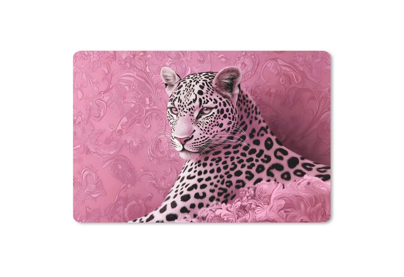 MuchoWow Mauspad Panther - Deluxe - Rosa (1-St), Mouse pad Klein, Gaming Deko, PC Zubehör, 27x18 cm von MuchoWow