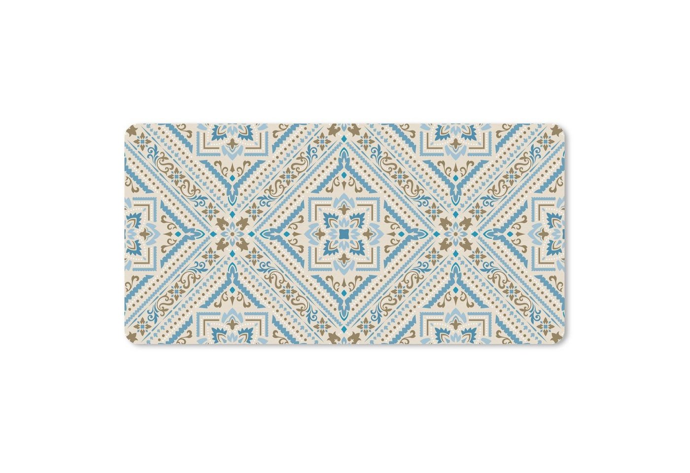 MuchoWow Mauspad Perserteppich - Teppich - Muster - Blau (1-St), Mousepad mit Rutschfester Unterseite, Mausunterlage, Gaming, 60x30 cm von MuchoWow