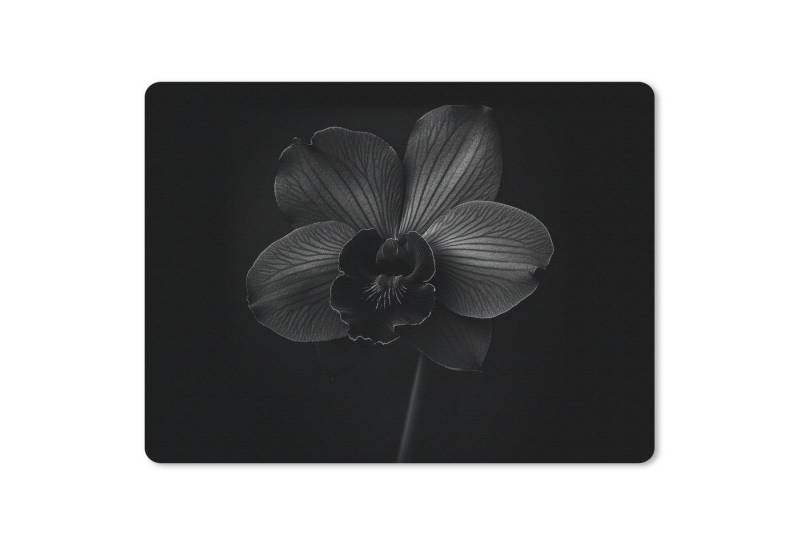 MuchoWow Mauspad Schwarz - Blume - Orchidee (1-St), Gaming, Mousepad Klein, Büro Zubehör, Mausunterlage, 23x19 cm von MuchoWow