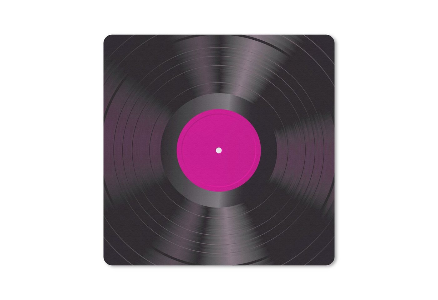 MuchoWow Mauspad Vintage - LP - Rosa - Vinyl-Schallplatten (1-St), Mousepad, Schreibtisch Zubehör, Deko, 20x20 cm von MuchoWow