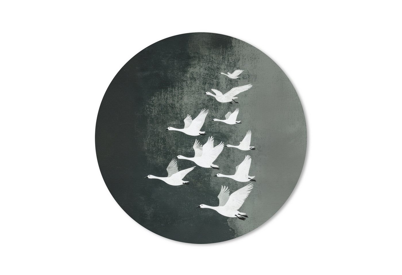 MuchoWow Mauspad Vogel - Japandi - Grün (1-St), Büro für Tastatur und Maus, Mousepad Gaming, Rund 20x20 cm von MuchoWow