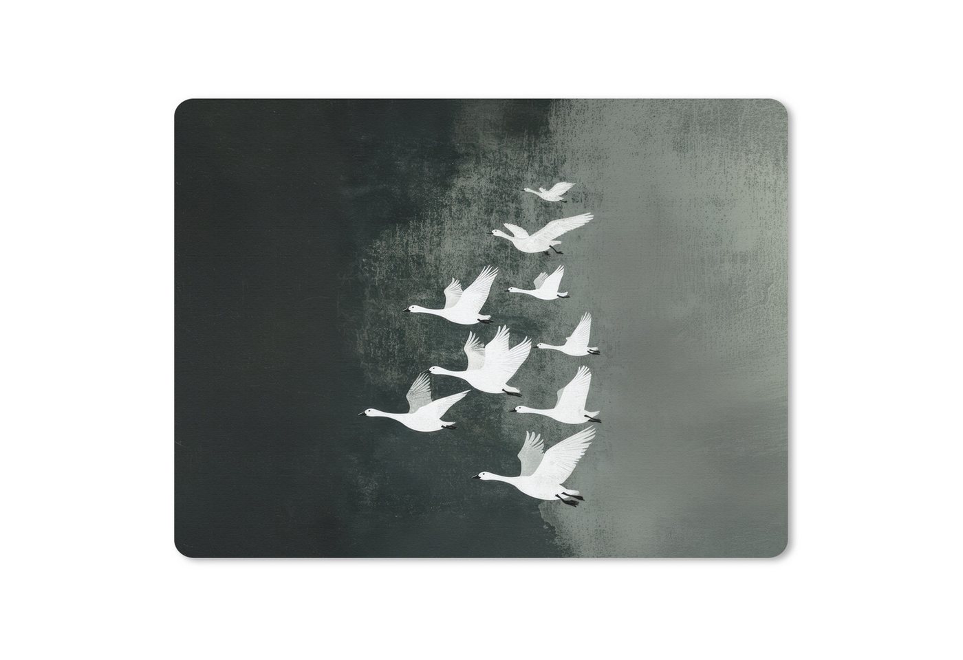 MuchoWow Mauspad Vogel - Japandi - Grün (1-St), Gaming, Mousepad Klein, Büro Zubehör, Mausunterlage, 23x19 cm von MuchoWow