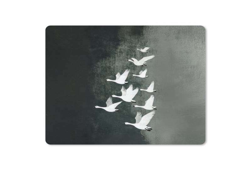 MuchoWow Mauspad Vogel - Japandi - Grün (1-St), Gaming, Mousepad Klein, Büro Zubehör, Mausunterlage, 23x19 cm von MuchoWow