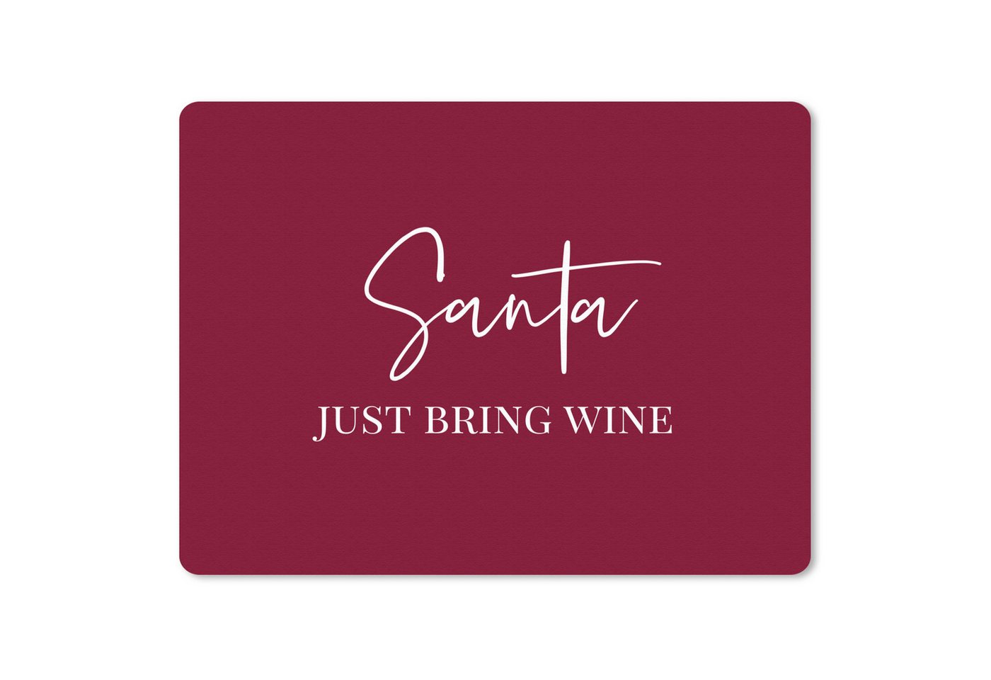 MuchoWow Mauspad Weihnachtsmann - Wein - Rot - Weihnachten - Weihnachtsmann (1-St), Gaming, Mousepad Klein, Büro Zubehör, Mausunterlage, 23x19 cm von MuchoWow