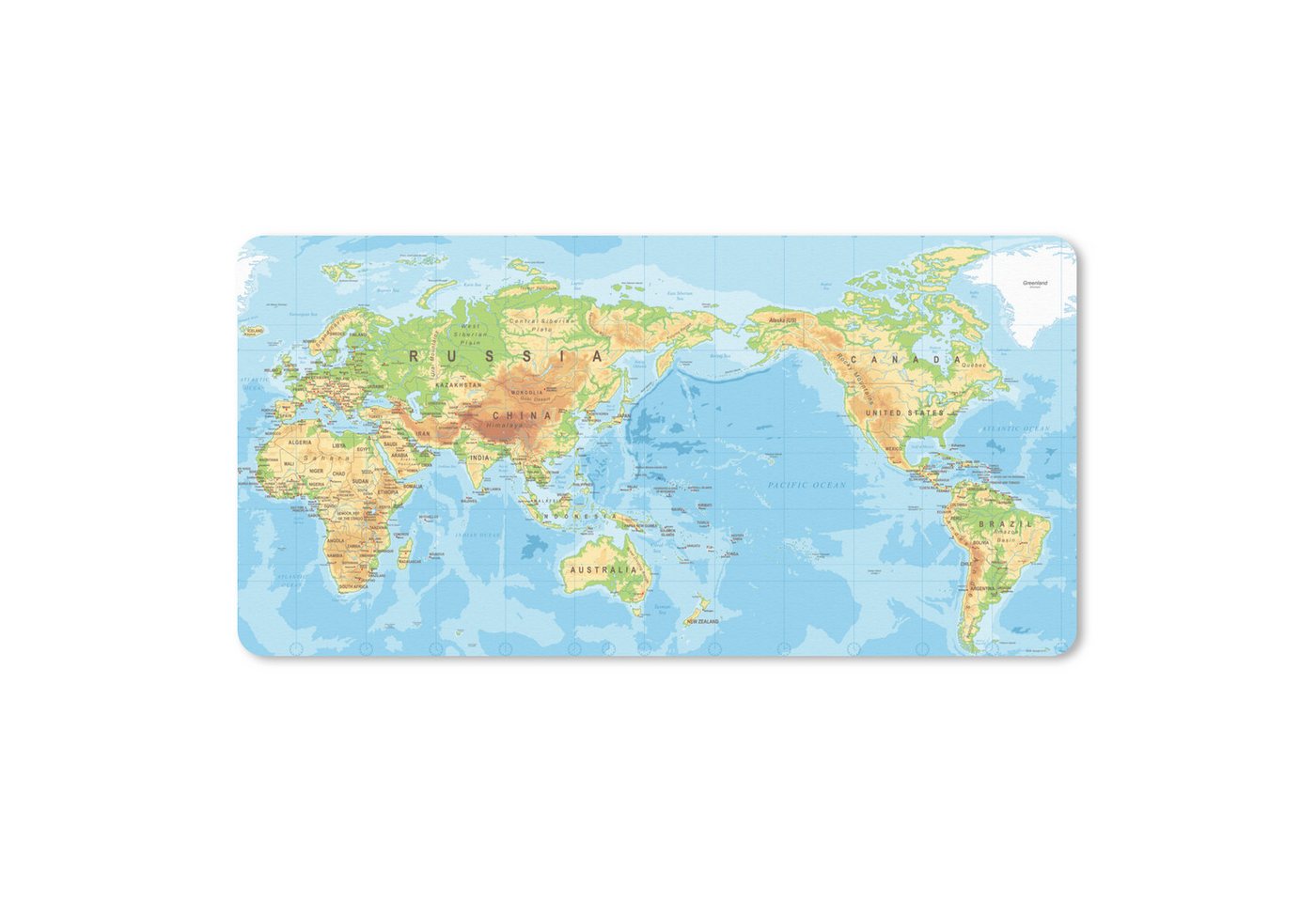 MuchoWow Mauspad Weltkarte - Atlas - Farben (1-St), Mousepad mit Rutschfester Unterseite, Mausunterlage, Gaming, 60x30 cm von MuchoWow