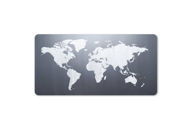MuchoWow Mauspad Weltkarte - Einfach - Schwarz - Weiß (1-St), Mousepad mit Rutschfester Unterseite, Mausunterlage, Gaming, 60x30 cm von MuchoWow