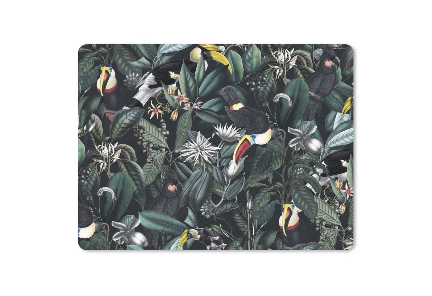 MuchoWow Mauspad Blumen - Tukan - Blätter (1-St), Gaming, Mousepad Klein, Büro Zubehör, Mausunterlage, 23x19 cm MuchoWow Mauspad Blumen - Tukan - Blätter (1-St), Gaming, Mousepad Klein, Büro Zubehör, Mausunterlage, 23x19 cm von MuchoWow