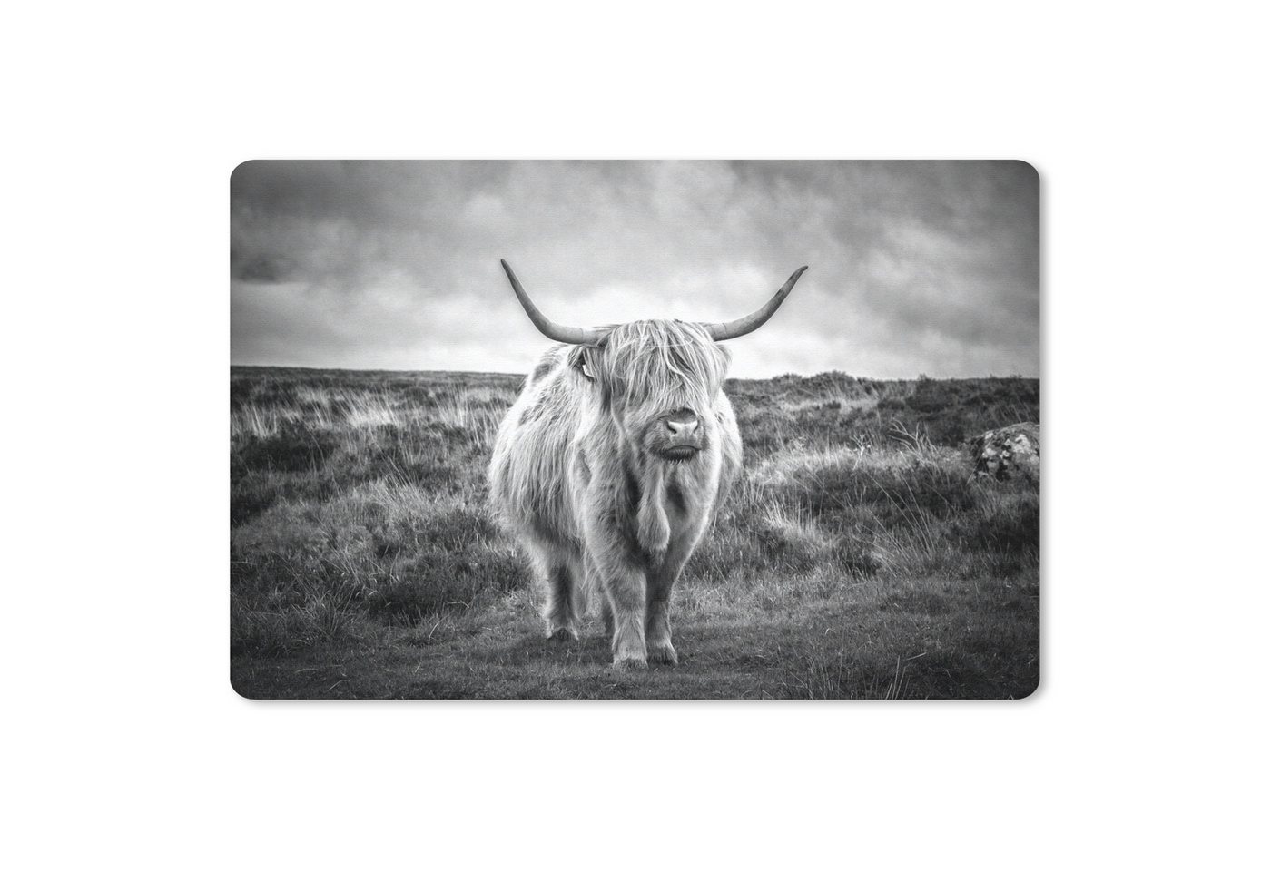MuchoWow Mauspad Schottischer Hochländer - Tiere - Wolken - Kuh - Natur MuchoWow Mauspad Schottischer Hochländer - Tiere - Wolken - Kuh - Natur von MuchoWow
