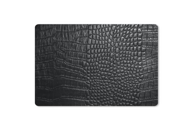 MuchoWow Mauspad Leder - Textur - Schwarz - Grau von MuchoWow