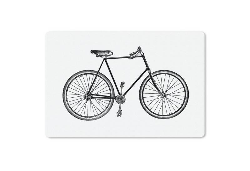 MuchoWow Mauspad Vintage - Fahrrad - Lenkrad (1-St), Mouse pad, Gaming Deko, PC Zubehör, 27x18 cm von MuchoWow