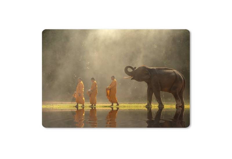 MuchoWow Gaming Mauspad Elefant - Wasser - Tiere - Natur (1-St), Mousepad mit Rutschfester Unterseite, Gaming, 120x80 cm, XXL, Großes von Muchowow