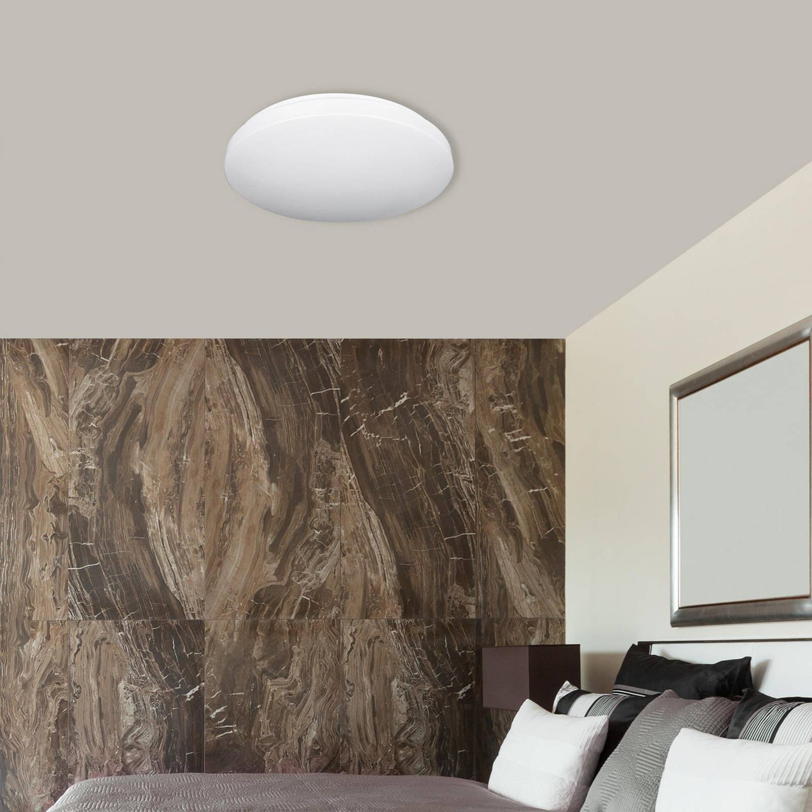 LED-Deckenleuchte Reva, Ø 50 cm, weiß, Kunststoff, Stahl LED-Deckenleuchte Reva, Ø 50 cm, weiß, Kunststoff, Stahl von Müller-Licht