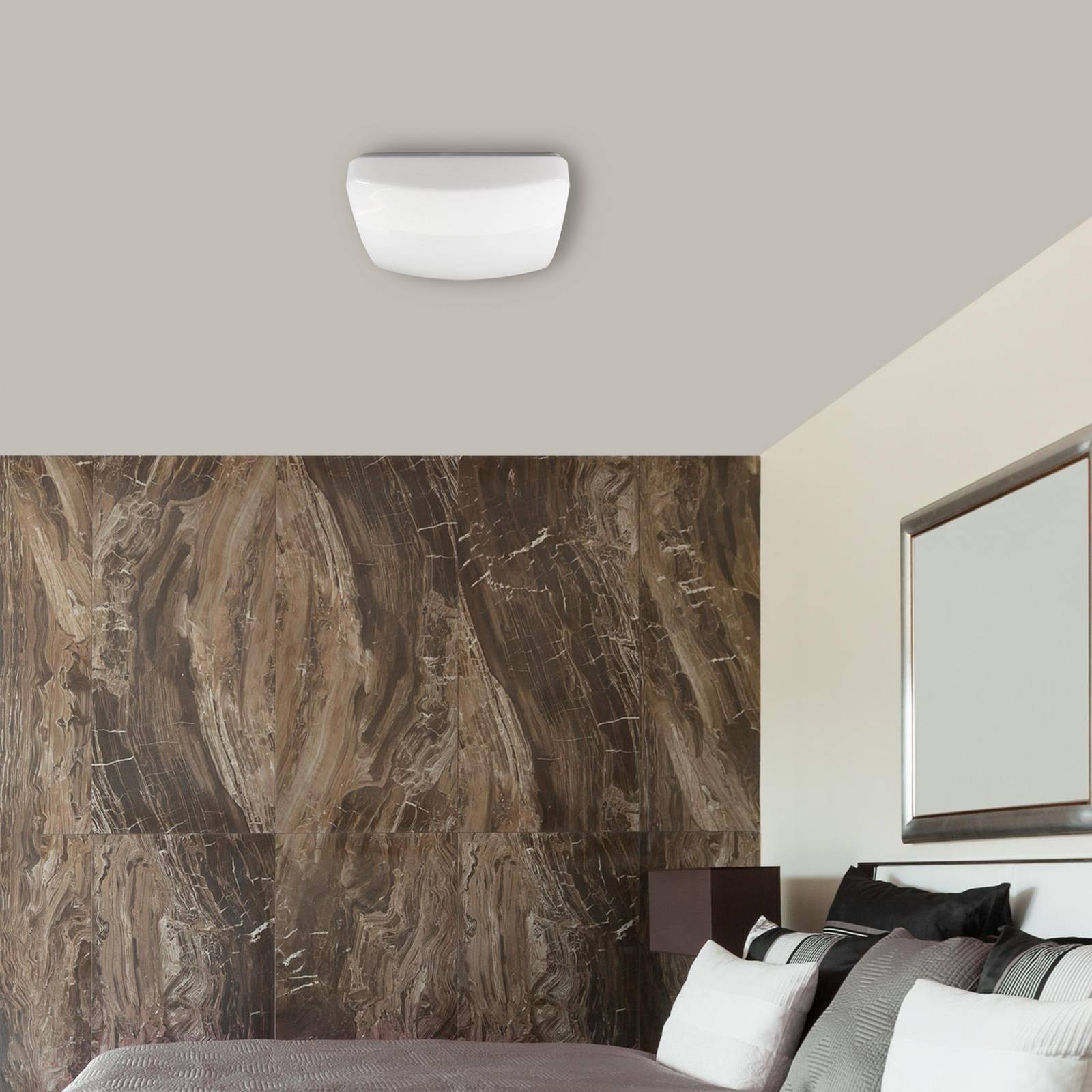 LED-Deckenleuchte Reva 30 Square, weiß, Kunststoff, Stahl LED-Deckenleuchte Reva 30 Square, weiß, Kunststoff, Stahl von Müller-Licht