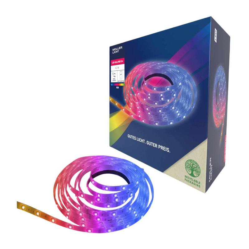 LED-Strip Smart RGB, Länge 2 m, Music-Sensor, USB, Tuya-App von Müller-Licht