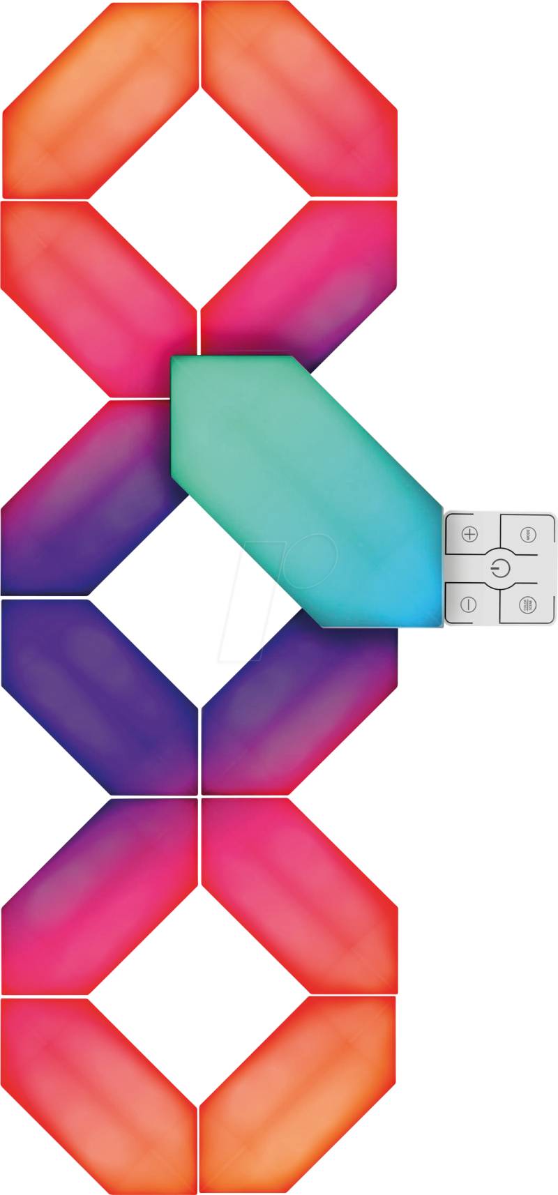 MLI 21000131 - Smart Light, Leuchte,  Magic Panel Hexagon, RGBW, 12er-Set von Müller Licht