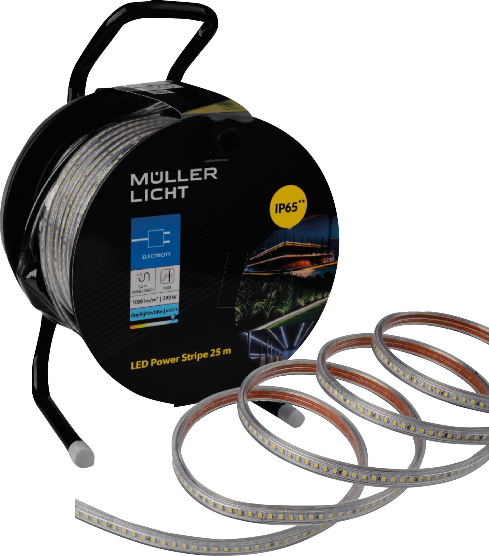 MLI 21600028 - LED-Lichtstreifen, 25 m, 290 W, 1000 lm/m, 6500 K, IP65 MLI 21600028 - LED-Lichtstreifen, 25 m, 290 W, 1000 lm/m, 6500 K, IP65 von Müller Licht