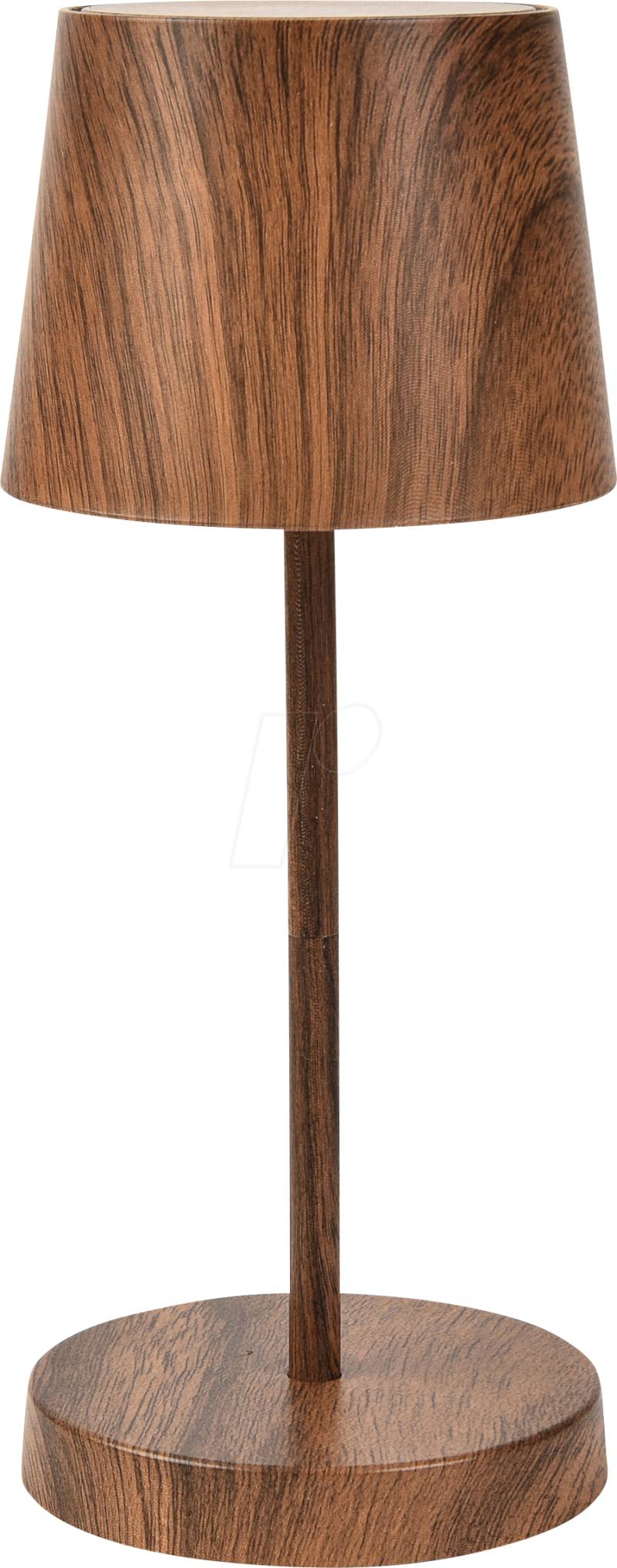 MLI 27700407 - LED-Outdoor-Tischleuchte MESA, dimmbar, 3000 K, Akku, Holzoptik von Müller Licht