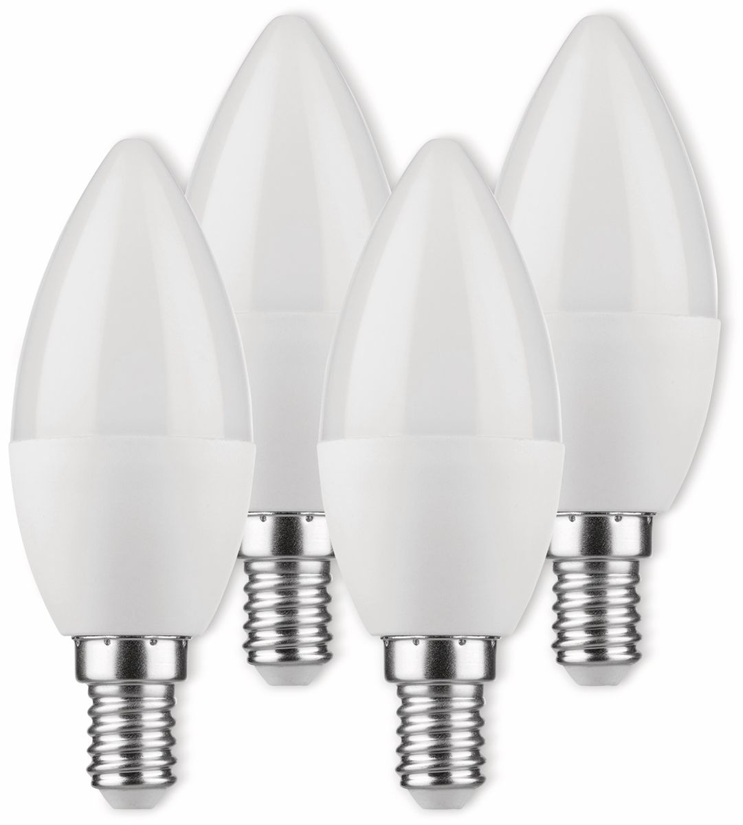 MÜLLER-LICHT LED-Lampe, Kerzenform, 400258, E14, EEK: F, 4,5W, 470 lm, 2700 K, matt, 4 Stück von Müller-Licht