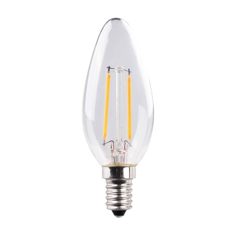Müller Licht LED Kerze E14 2,2 W Filament 2.700 K klar 2er von Müller-Licht