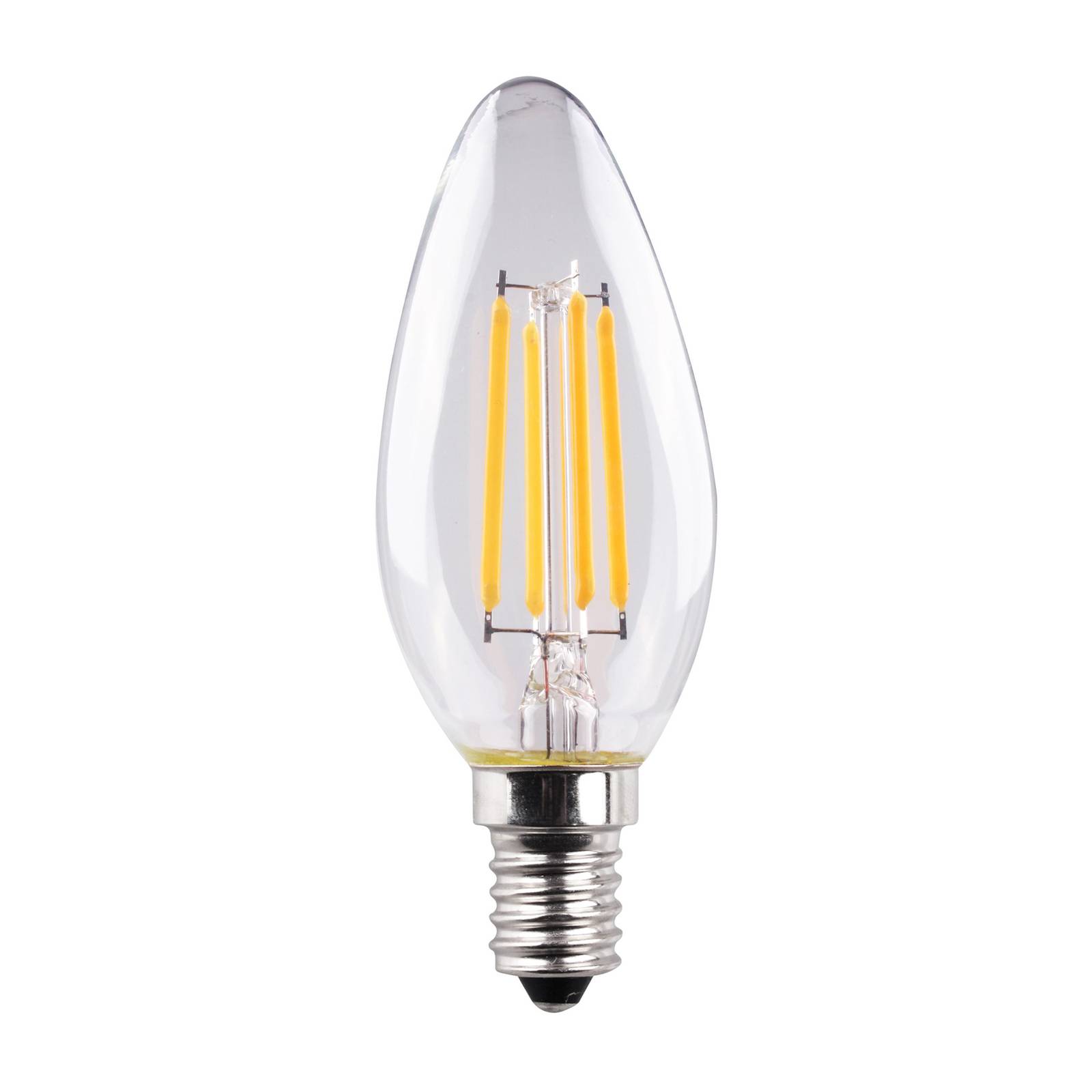 Müller Licht LED Kerze E14 4,2 W Filament 2.700 K klar, 2er Müller Licht LED Kerze E14 4,2 W Filament 2.700 K klar, 2er von Müller-Licht