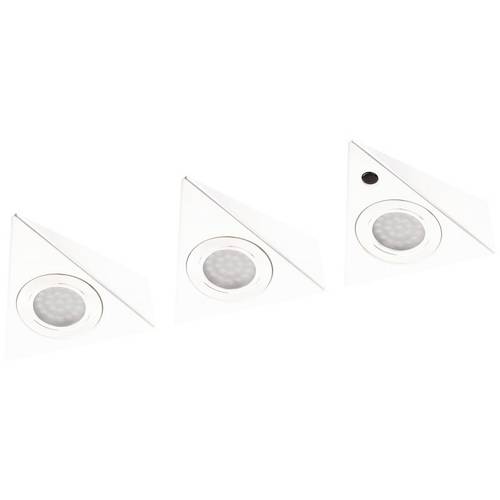 Müller-Licht Trios LED-Unterbauleuchte mit Bewegungsmelder LED LED fest eingebaut 8W Warmweiß Weiß von Müller-Licht