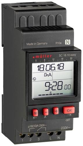Müller SC 18.10 easy 24V ACDC Hutschienen-Zeitschaltuhr digital 24 V/DC, 24 V/AC 4000W von Müller