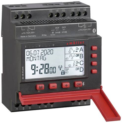 Müller SC 98.20 pro4 12-24V ACDC Hutschienen-Zeitschaltuhr digital 230V 4000W von Müller