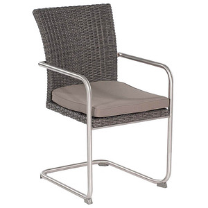 Müsing Gartenstuhl mit Armlehnen Sunny Smart Scala grau, Metall, 1 St. von Müsing