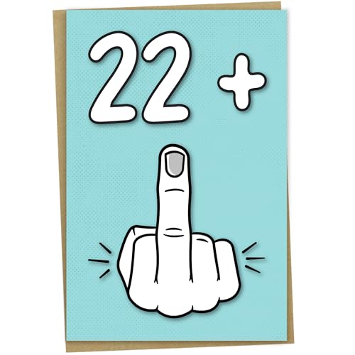 23. Geburtstagskarte 22+1, lustige Geburtstagskarte für 23 Jahre alte Frauen oder Männer, von Mug Monster