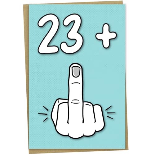 24 Geburtstagskarte 23+1 Lustige Geburtstagskarte für 24 Jahre alte Frauen oder Männer, von Mug Monster
