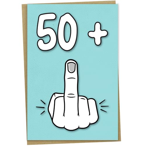 51. Geburtstagskarte 50+1, lustige Geburtstagskarte für 51 Jahre alte Frauen oder Männer, von Mug Monster
