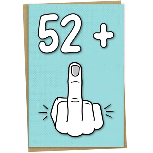 53. Geburtstagskarte 52 + 1, lustige Geburtstagskarte für 53 Jahre alte Frauen oder Männer, von Mug Monster