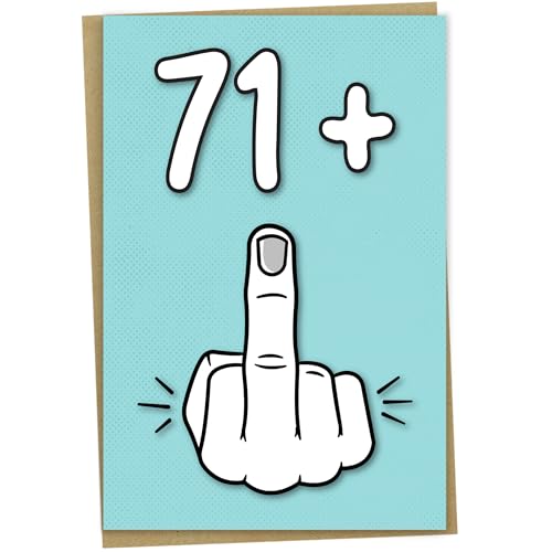 72. Geburtstagskarte 71+1, lustige Geburtstagskarte für 72 Jahre alte Frauen oder Männer, von Mug Monster