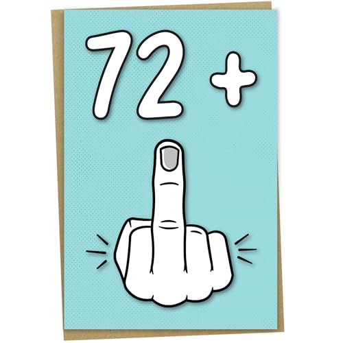 73. Geburtstagskarte 72 + 1, lustige Geburtstagskarte für 73 Jahre alte Frauen oder Männer, von Mug Monster