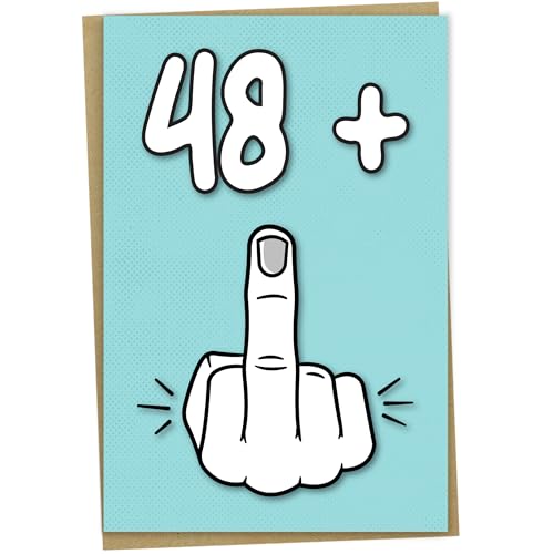 Geburtstagskarte zum 49. Geburtstag, 48 + 1, lustige Geburtstagskarte für 49 Jahre alte Frauen oder Männer, 12,7 x 17,8 cm von Mug Monster