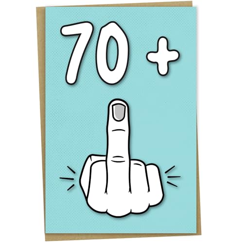 Geburtstagskarte zum 71. Geburtstag, 70 + 1, lustige Geburtstagskarte für 71 Jahre alte Frauen oder Männer, 12,7 x 17,8 cm von Mug Monster