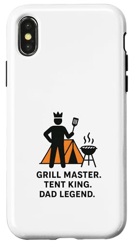 Grill Master Zelt King Dad Legend | Vatertag Camping Hülle für iPhone X/XS von Mugen Fabrics