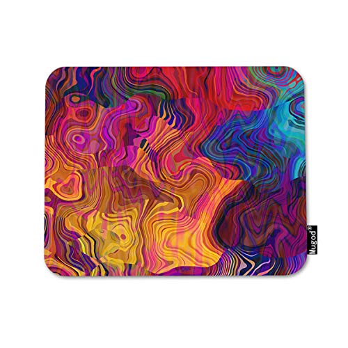 Mugod Bunte chaotische Wellen Mauspad Regenbogen Lila Rosa Rot Orange Gold Blau Violett Decor Gaming Mauspad rechteckig rutschfest Gummi Mousepad für Computer Laptop 20 x 24 cm Mugod Bunte chaotische Wellen Mauspad Regenbogen Lila Rosa Rot Orange Gold Blau Violett Decor Gaming Mauspad rechteckig rutschfest Gummi Mousepad für Computer Laptop 20 x 24 cm von Mugod