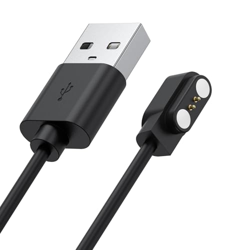 Mugust 5 V Ladekabel für Smartwatch, magnetisches Ladegerät, Zubehör für YAMAY SW023 Willful SW021 SW025 Letsfit ID206 ID205L Blackview (2-polig, 2,84 mm) von Mugust