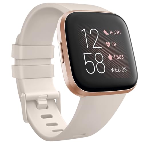 Mugust Armband für Fitbit Versa 2 Armband für Damen und Herren,Weiches Silikon Sport Ersatzarmband für Fitbit Versa Armband/Versa Lite Armband/Versa SE Armband (Sternenlicht, L) von Mugust