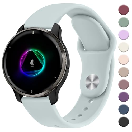 Mugust Armband für Garmin Venu/Venu 2 Plus/Venu Sq/Venu Sq 2 Music für Damen Herren, 20mm Silikon Armbänder Classic Sport Ersatz Uhrenarmband für Garmin Venu Sq 2 Armband, Hellgrün Mugust Armband für Garmin Venu/Venu 2 Plus/Venu Sq/Venu Sq 2 Music für Damen Herren, 20mm Silikon Armbänder Classic Sport Ersatz Uhrenarmband für Garmin Venu Sq 2 Armband, Hellgrün von Mugust