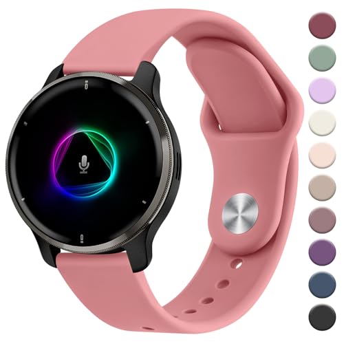 Mugust Armband für Garmin Venu/Venu 2 Plus/Venu Sq/Venu Sq 2 Music für Damen Herren, 20mm Silikon Armbänder Classic Sport Ersatz Uhrenarmband für Garmin Venu Sq 2 Armband, Korallrot Mugust Armband für Garmin Venu/Venu 2 Plus/Venu Sq/Venu Sq 2 Music für Damen Herren, 20mm Silikon Armbänder Classic Sport Ersatz Uhrenarmband für Garmin Venu Sq 2 Armband, Korallrot von Mugust