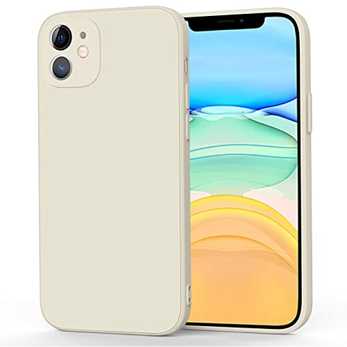 Mugust Handyhülle für iPhone 11 Hülle, Ultradünne Weiche Flüssigsilikon Hülle, Vollständige Schutzhülle Handyhülle für iPhone 11 (Milchig weiß) von Mugust