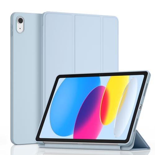 Mugust Hülle für iPad 10. Generation 2022, Hülle Dünne Leichte PU Leder Tablet Hülle für iPad (A16) 11. Generation 2025 (Hellblau) von Mugust