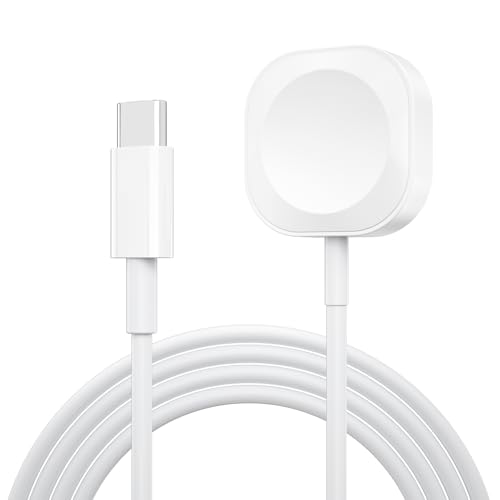 Mugust Ladegerät für Apple Watch für iWatch Series 9, 10, SE, 8, 7, 6, 5, 4, 3, 2, 1 Ultra/Ultra 2, magnetisches Kabel, USB-C, Ersatz für iWatch 9 (100 cm) von Mugust