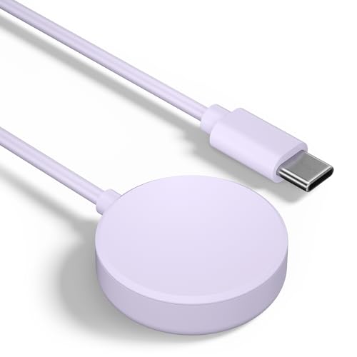 Mugust Ladegerät für Samsung Galaxy Watch 7/4/4 Classic/6/6 Classic/5/5 Pro/3/Active 2/Active Charger, magnetisches USB-C-Ladekabel, Ersatz für Samsung Galaxy Watch Zubehör, 100 cm (lila) von Mugust