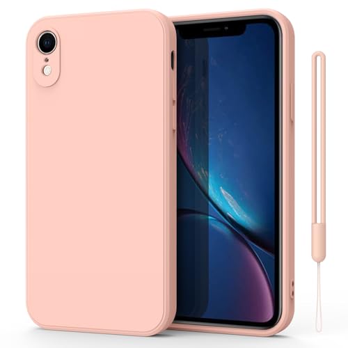 Mugust Schutzhülle für iPhone XR Hülle, Ultradünne Weiche Flüssigsilikon Hülle, Vollständige Schutzhülle für iPhone XR (Rosa) von Mugust