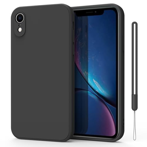 Mugust Schutzhülle für iPhone XR Hülle, Ultradünne Weiche Flüssigsilikon Hülle, Vollständige Schutzhülle für iPhone XR (Schwarz) von Mugust